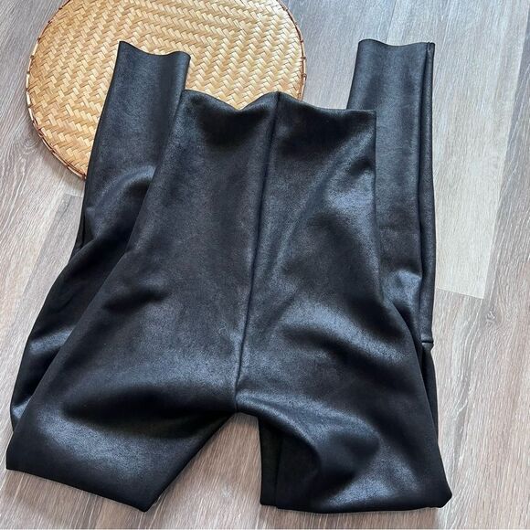 Commando‎ black faux leather suede leggings super high rise tummy control size S - Picture 7 of 7